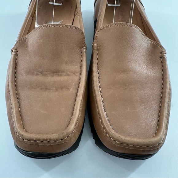 Bally Delos womens driving loafers size 38 Italian leather square toe - Picture 4 of 12